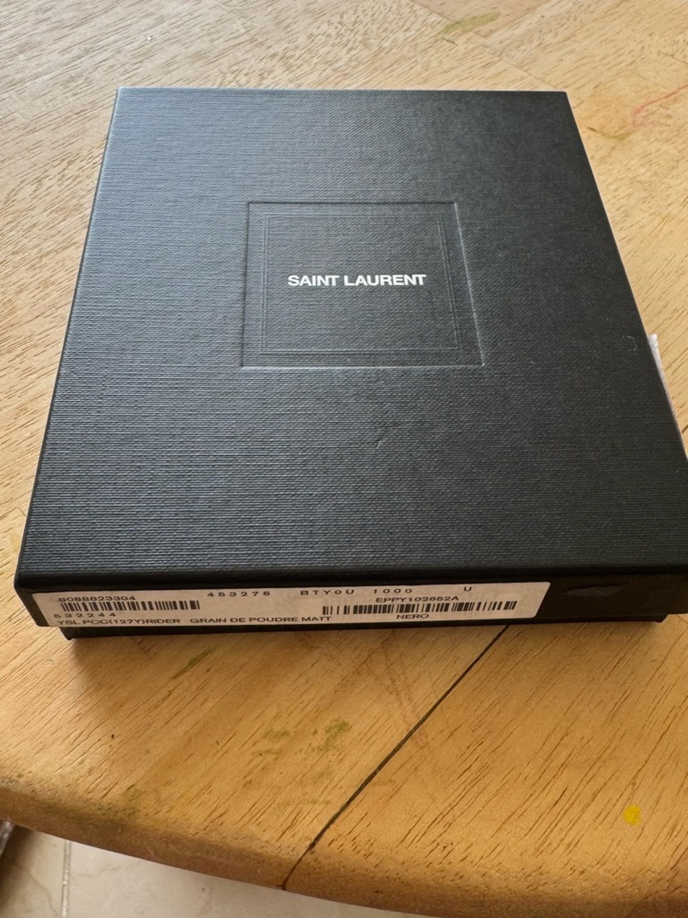 Saint Laurent Black Grained Leather Wallet with Black YSL Monogram - Picture 5 of 6